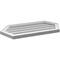 Ekena Millwork Half Round Surface Mount PVC Gable Vent w/ 2"W x 1-1/2"P Brickmould Frame, 32"W x 16"H GVPHR32X1602SN - alternate 3